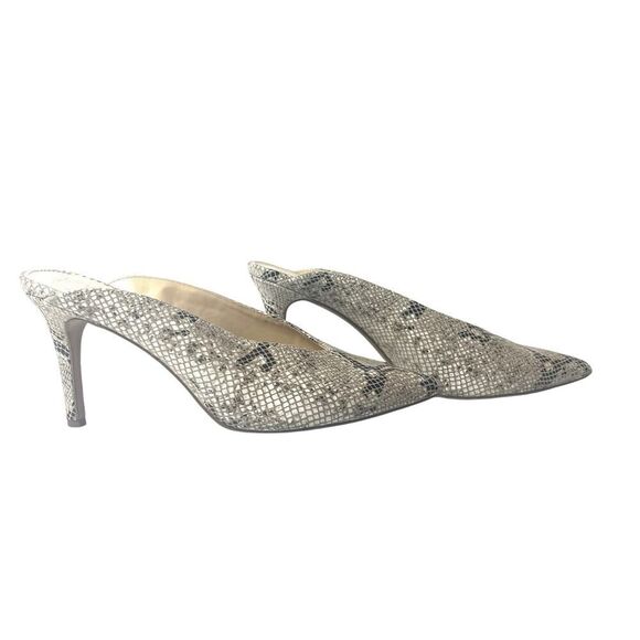Vince Camuto Snake Skin Print Womens Sz 9.5 M Leather Stiletto Heels Pointed Toe - Picture 3 of 11